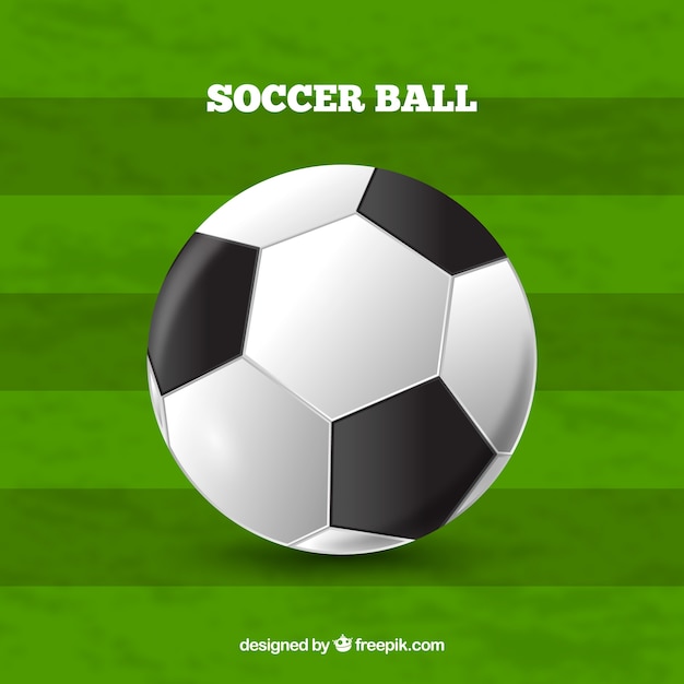 Soccer ball background in realistic style