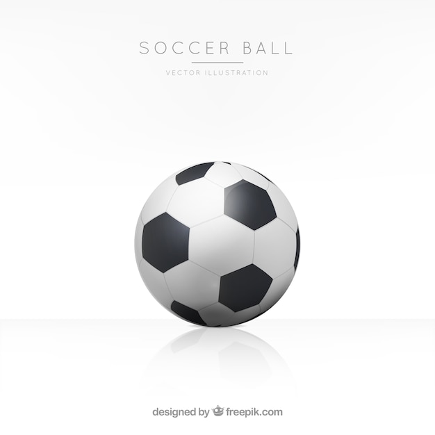 Soccer ball background in realistic style