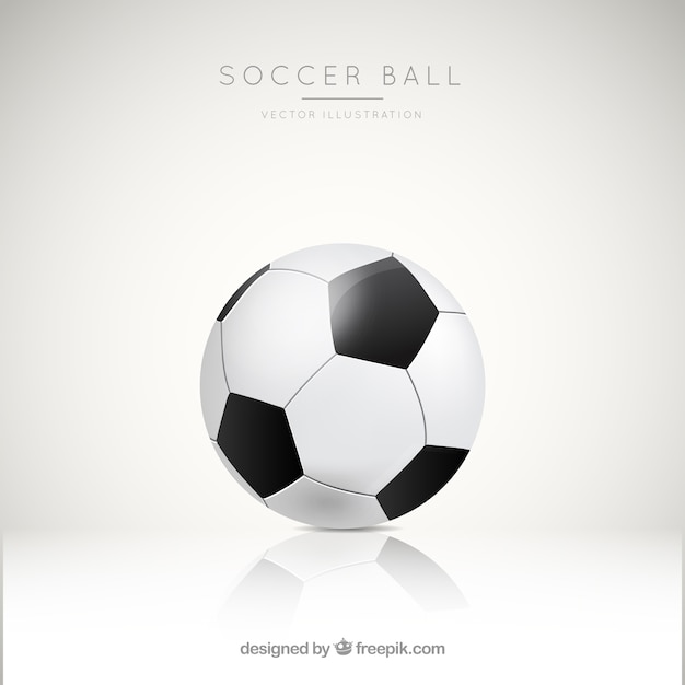 Free vector soccer ball background in realistic style