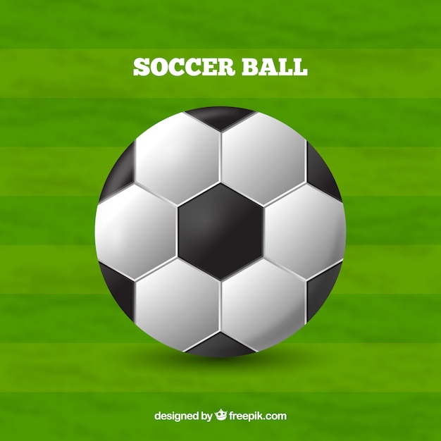 Soccer ball background in realistic style