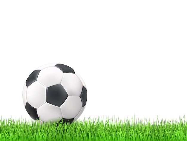 Soccer ball grass background