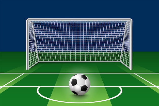 Premium Vector Soccer Goal Football Goalpost With Net On A Transparent Background