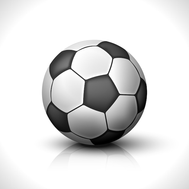 Vettore gratuito pallone da calcio isolato