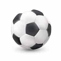 Free vector soccer ball realistic white black picture