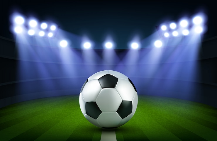 Free Vector soccer ball on stadium