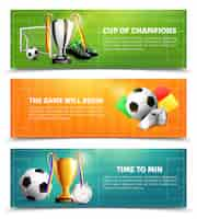 Free vector soccer banner set