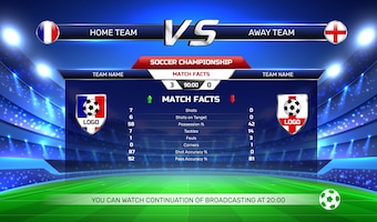 Soccer championship broadcast background