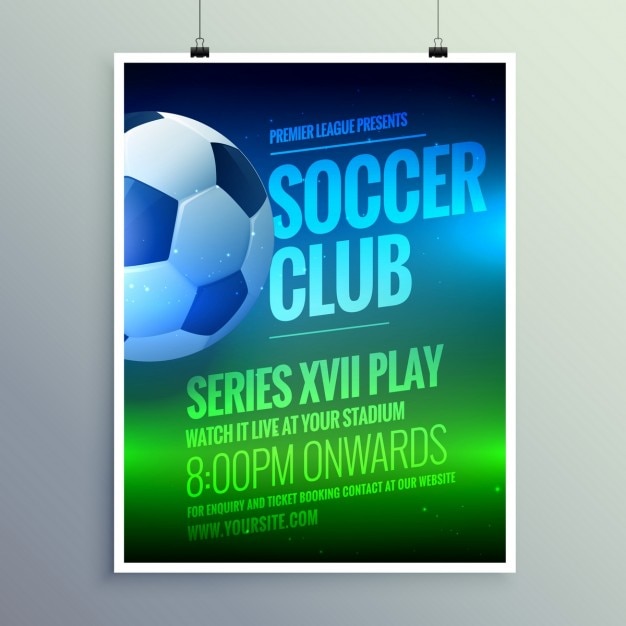 Free vector soccer club brochure