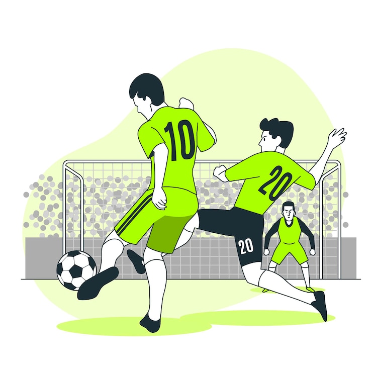 無料Vector サッカーの概念図