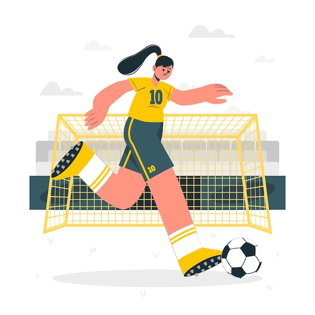 Бесплатное векторное изображение Иллюстрация концепции футбола