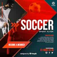 Free vector soccer flyer