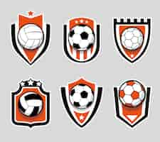 Free vector soccer and football color logo set