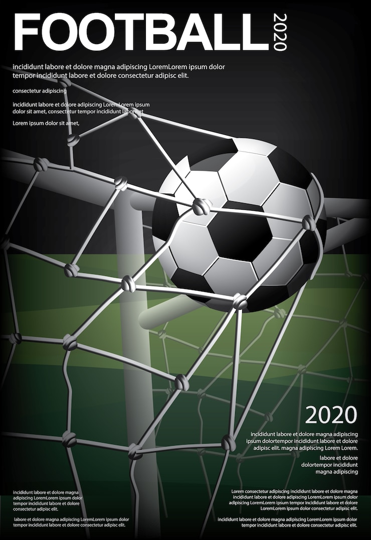 Free Vector soccer football poster