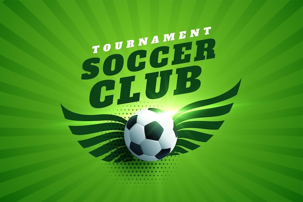 Soccer football tournament club green background