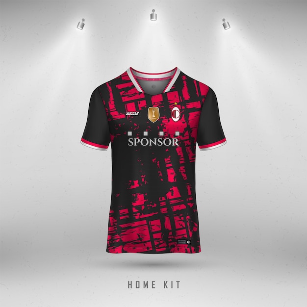 Free vector soccer jersey design for sublimation, sport t shirt design