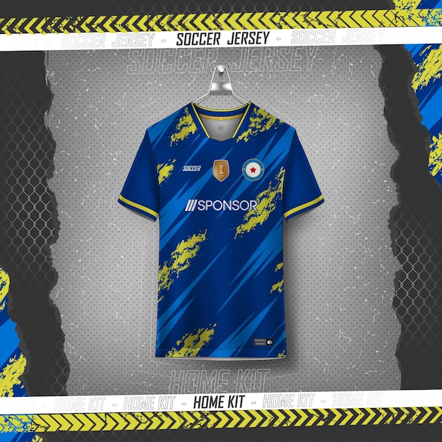 Free vector soccer jersey design for sublimation, sport t shirt design