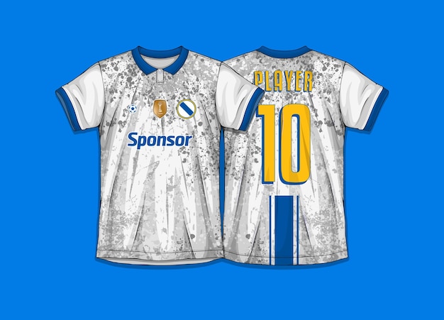 Vettore gratuito design della maglia da calcio per il design della maglietta sportiva a sublimazione