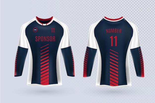Free vector soccer jersey front and back concept