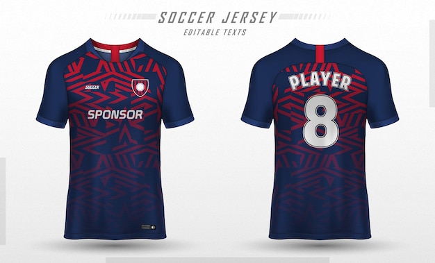 Free vector soccer jersey template sport t shirt design