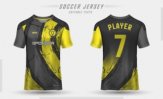 Free vector soccer jersey template sport t shirt design