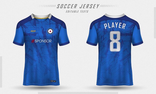 サッカージャージのテンプレート スポーツTシャツデザイン