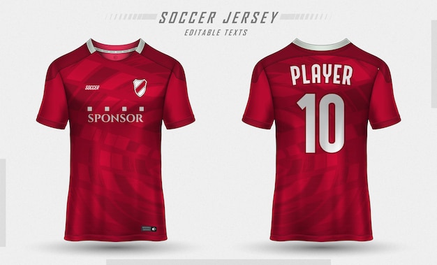 Free vector soccer jersey template sport t-shirt design