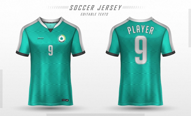 Free vector soccer jersey template sport t shirt design