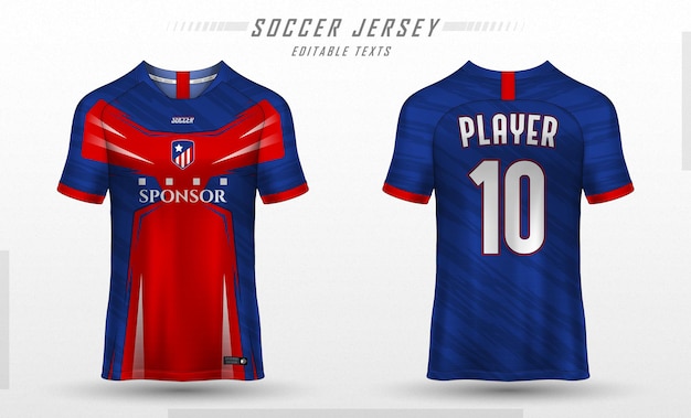 Free vector soccer jersey template sport t shirt design