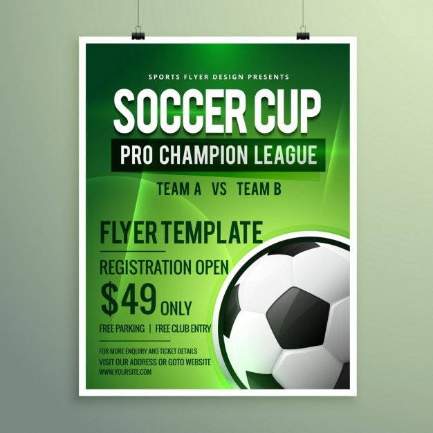 Free vector soccer league sports event