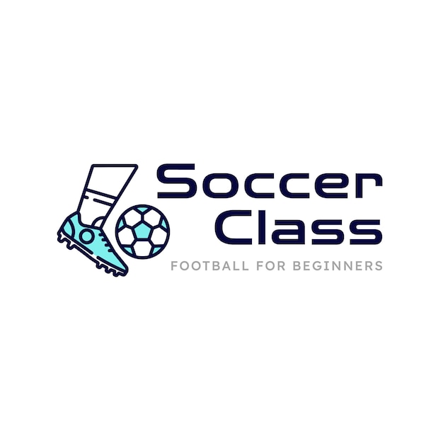 Бесплатное векторное изображение Шаблон логотипа футбола