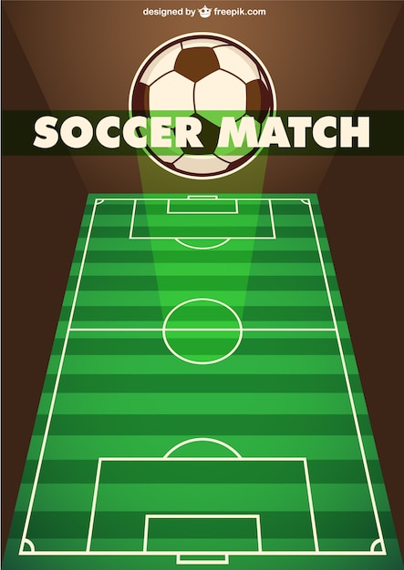Free vector soccer match template