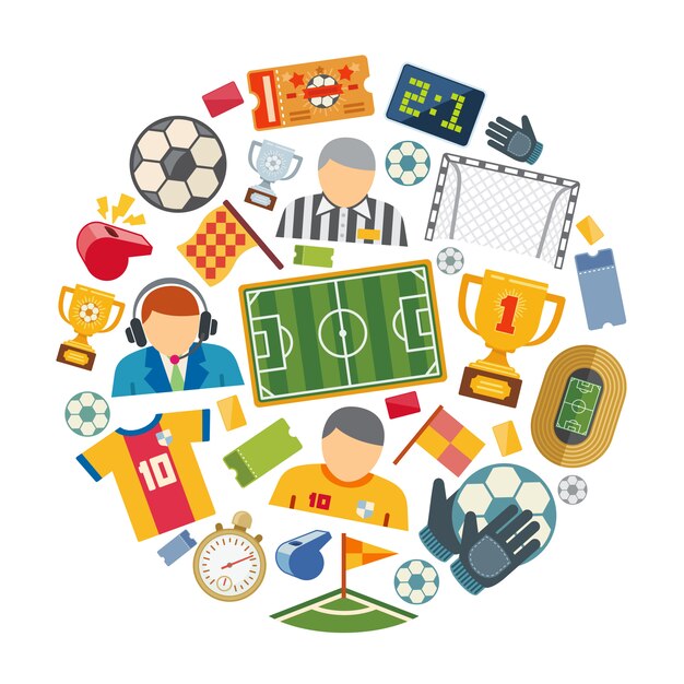 サッカーラインアイコンセット サッカーコレクション プレミアムベクター
