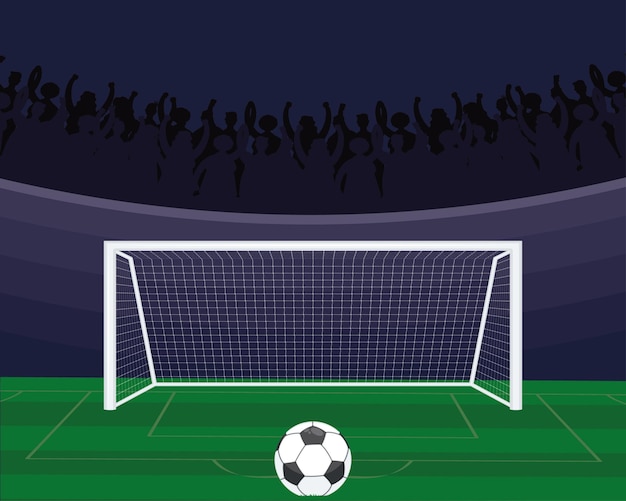 Free vector soccer penalty kick scene poster