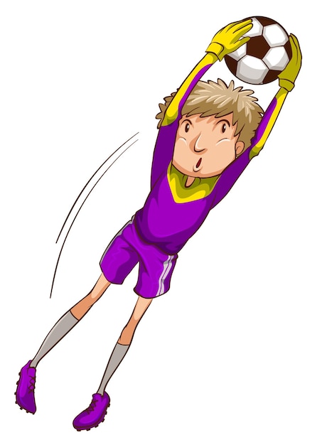 Free Vector Template of a Soccer Player Catching the Ball