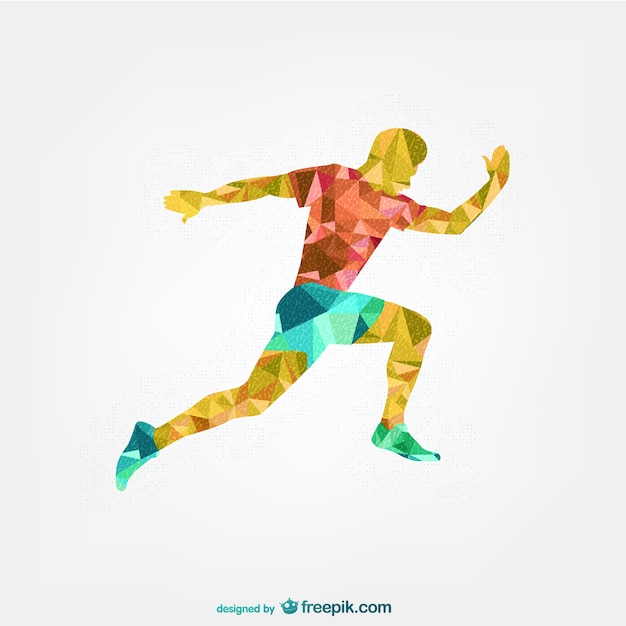 Free vector soccer player geometric design