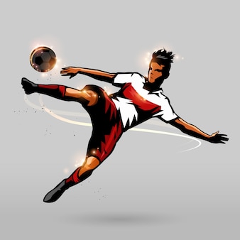 ショットアクションサッカーイラストデ ザインベクトルのセット プレミアムベクター ショットアクションサッカーイラストデ ザインベクトルのセット プレミアムベクター