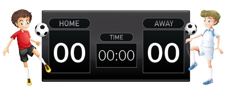 Free Vector a soccer scoreboard template