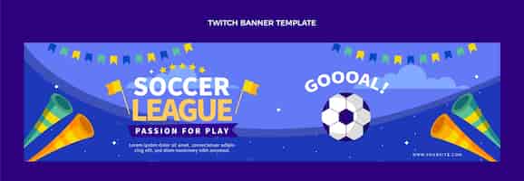 Free vector soccer twitch banner