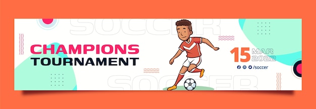 Free vector soccer twitch banner