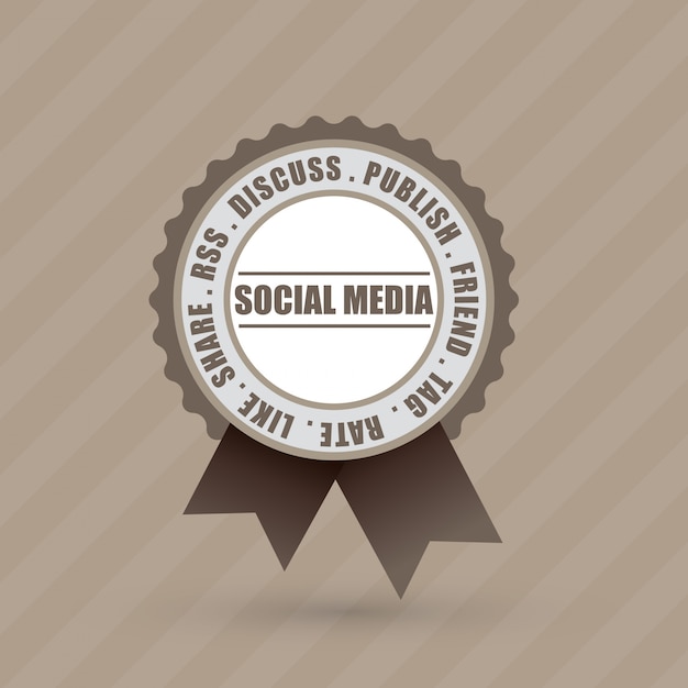 Free vector social badge label