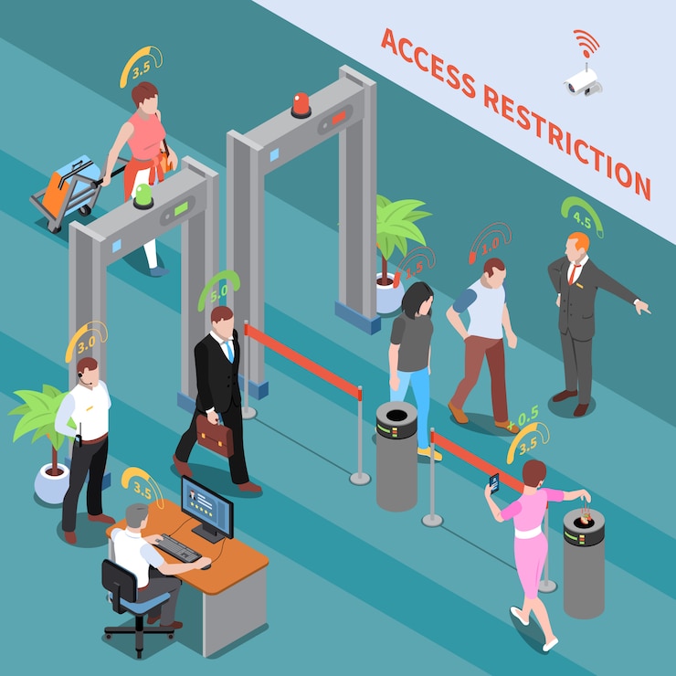Free Vector social credit score system isometric illustration
