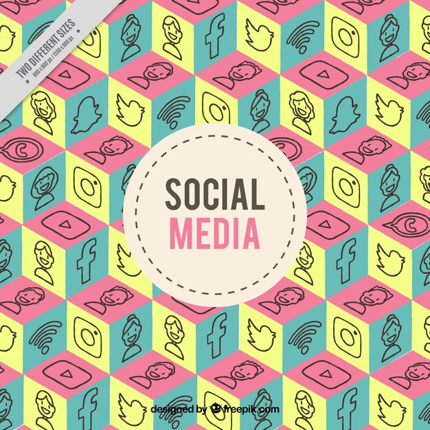 Social cube background