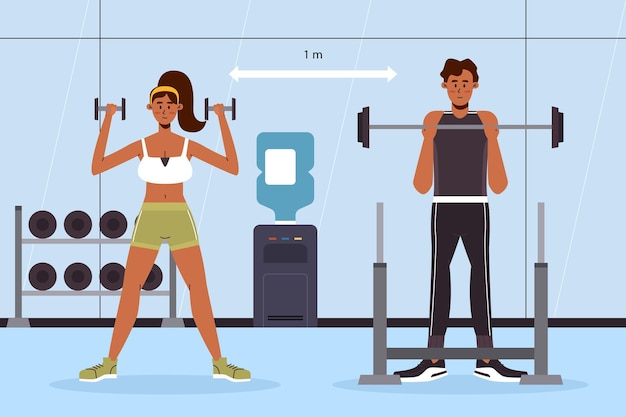Social distance in the gym