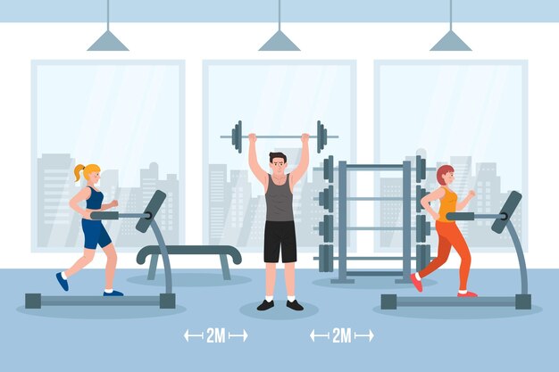 Social distance in the gym