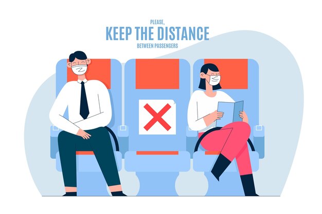 Social distance between passengers