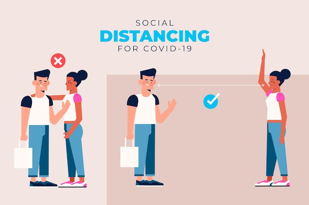 Social distancing infographic