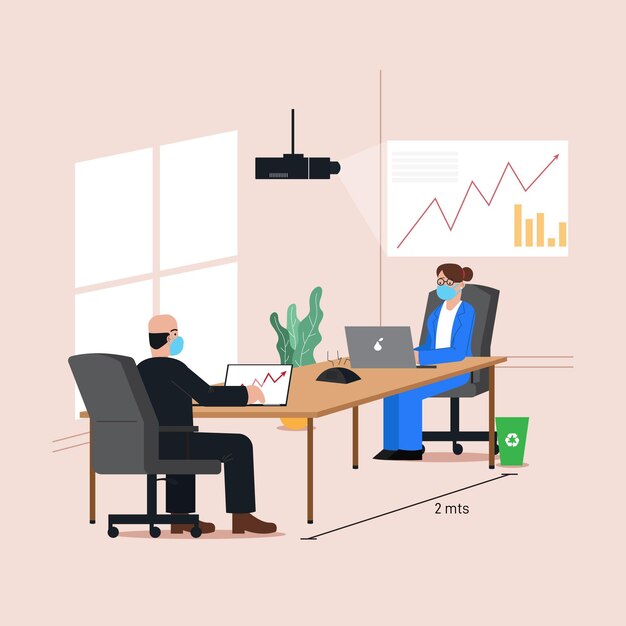 Social distancing in a meeting