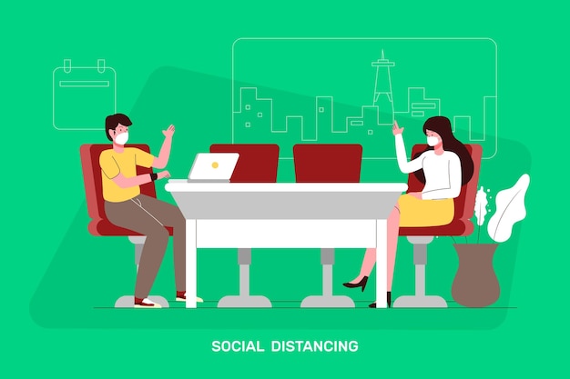 Social distancing in a meeting