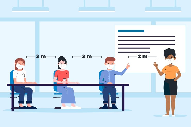 無料Vector 会議での社会的距離