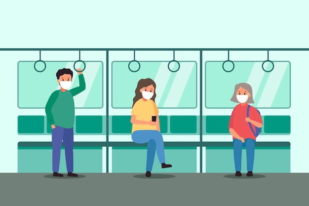 Distanziamento sociale nel trasporto pubblico